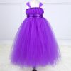 Purple,Gray Flower Girl Dresses Cute Kids Party Pageant Wedding Bridesmaid Bridal Tulle Tutu Dresses Princess Ball Gown 2-14 Y 3