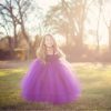 Purple,Gray Flower Girl Dresses Cute Kids Party Pageant Wedding Bridesmaid Bridal Tulle Tutu Dresses Princess Ball Gown 2-14 Y 5